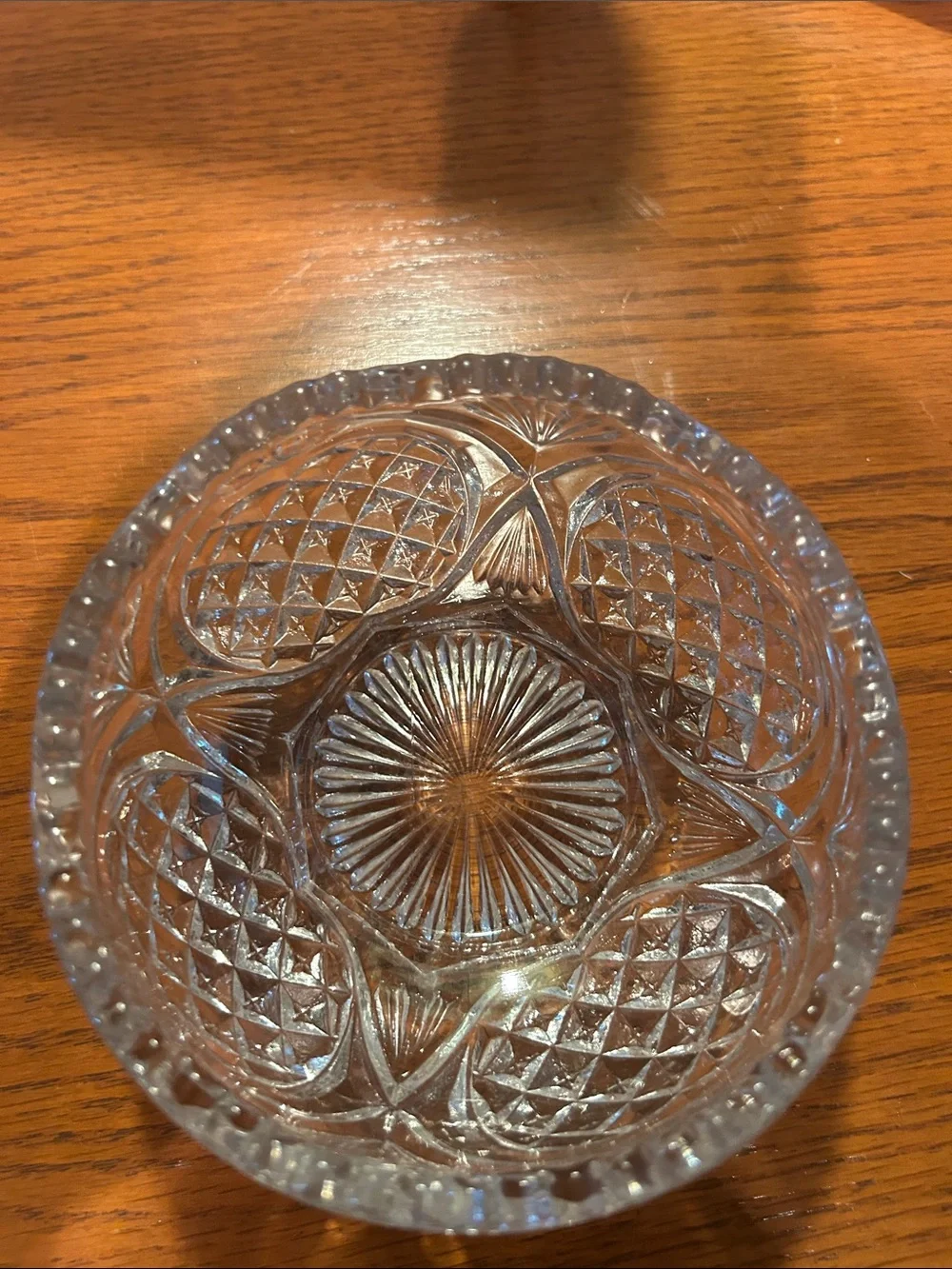 Crystal Decorative Bowl - Clear Glass Home Accent